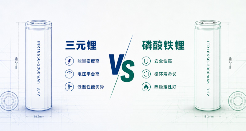 三元锂与磷酸铁锂在能量密度、循环寿命、热稳定性和单体电压方面的对比图 三元锂与磷酸铁锂在能量密度、循环寿命、热稳定性和单体电压方面的对比图